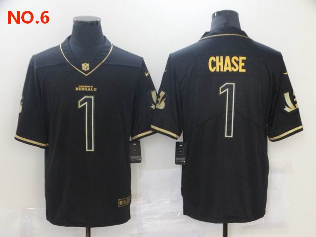 Cheap Men's Cincinnati Bengals #1 Ja'Marr Chase Jersey Black Yellow;